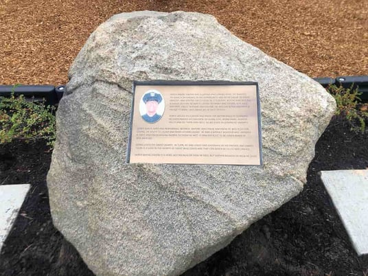 police plaque boulder