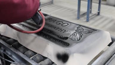 Painting headstone_close