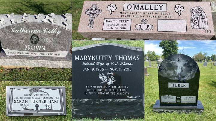 What type of headstone_collage