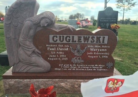 Cuglewski - Grieving Angel Statue on Memorial