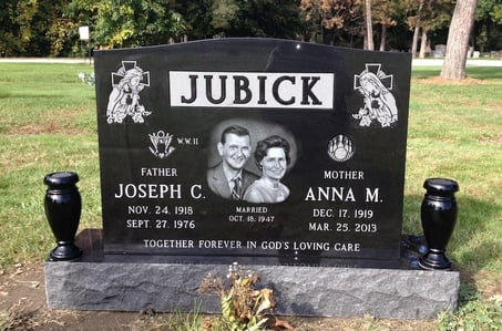Jubick - Companion Memorial - Calvary Cemetery Lorain