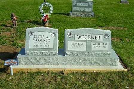 double headstone designs