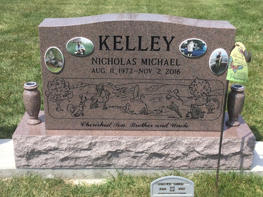 Square Raised Monument Lettering How Headstone Lettering Appears on Different Granite Colors