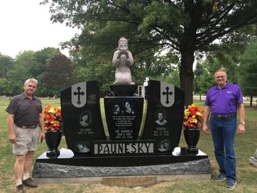 Paunesky - Upright Monument - Family Memorial - Woodvale Cemetery