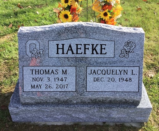 Haefke - Slant Memorial - Canfield Cemetery