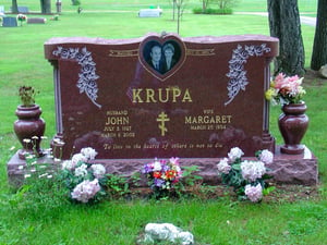 Krupa - Upright Monument - Strongsville Cemetery