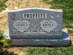 Proffitt - Slant Memorial - Woodvale Cemetery