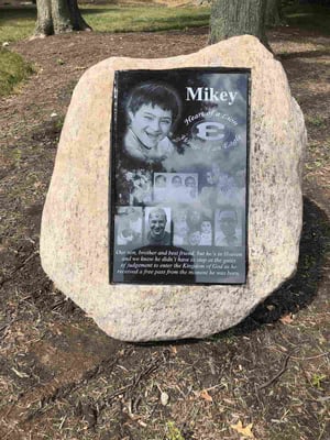 Mikey George Memory Boulder - Milano Monuments