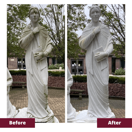 Angel Headstone Before & After