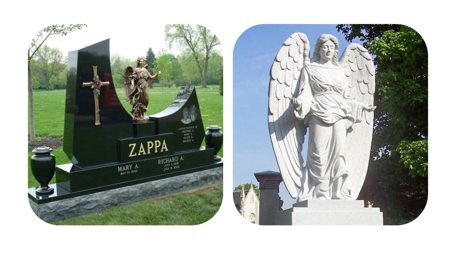 Анђеоски надгробни споменици - руке подигнуте