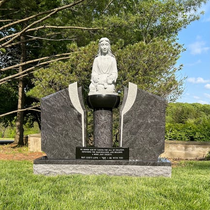 Angel with dog monument