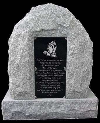 Granite Rock - Recessed Urn Cremation Memorial