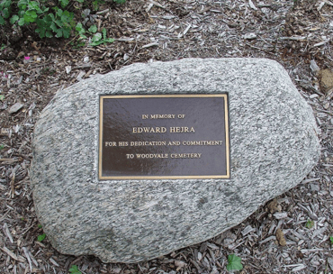 Edward Hejra Bronze Plaque Garden Rock