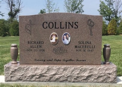 Collins - Upright Monument - York Township Cemetery - Monument