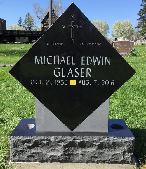 diamond shaped headstone