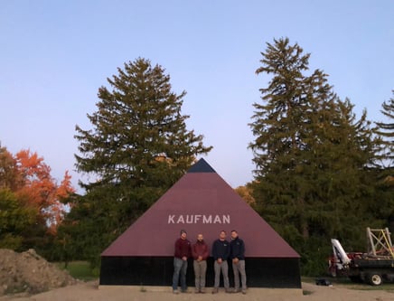 Milano Monuments team with Kaufman private estate pyramid in marion cemetery
