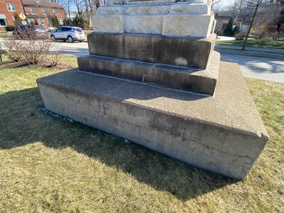 Dan Rice Monument_Base Before