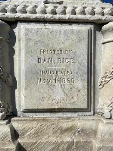 Dan Rice Monument_Inscription