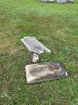 Before - Broken Headstone 4