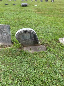 Before - Slanted Headstone 1