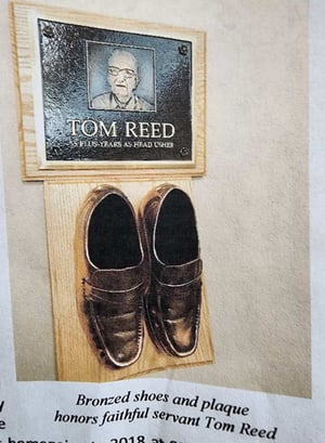 Tom Reed-Shoes Plaque