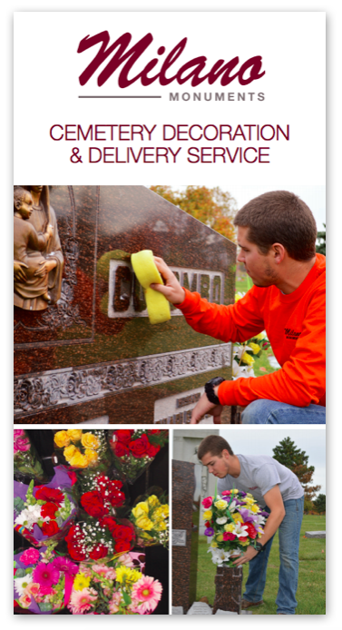 milano monuments cemetery decoration and delivery service cover