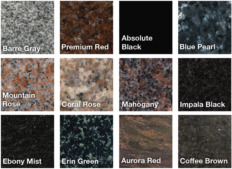 memorial-granite-varieties-colors