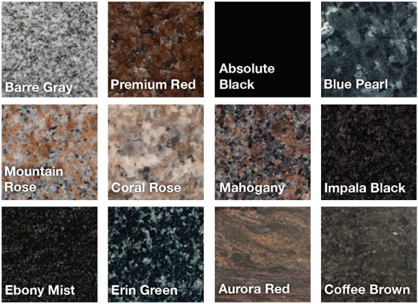 memorial-granite-varieties-colors