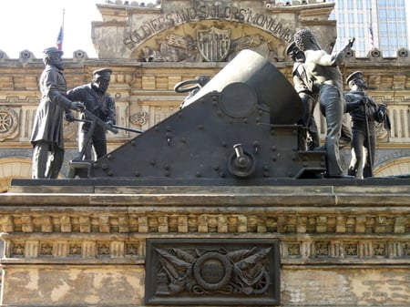 Sailors and Soldiers Monument Cleveland Public Square Navy Bronze Group