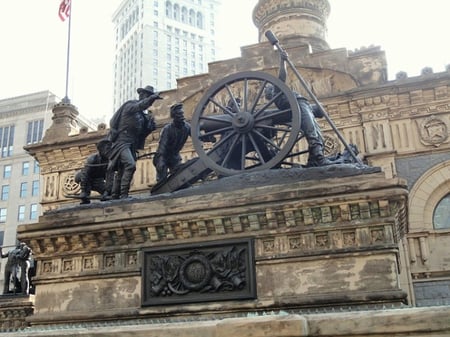 Sailors and Soldiers Monument Cleveland Public Square Artillery Bronze Group