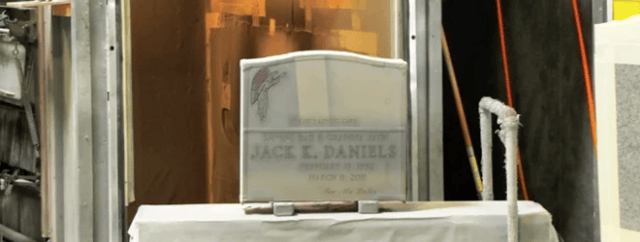 Jack E Daniels Upright Monument to be Sandblasted