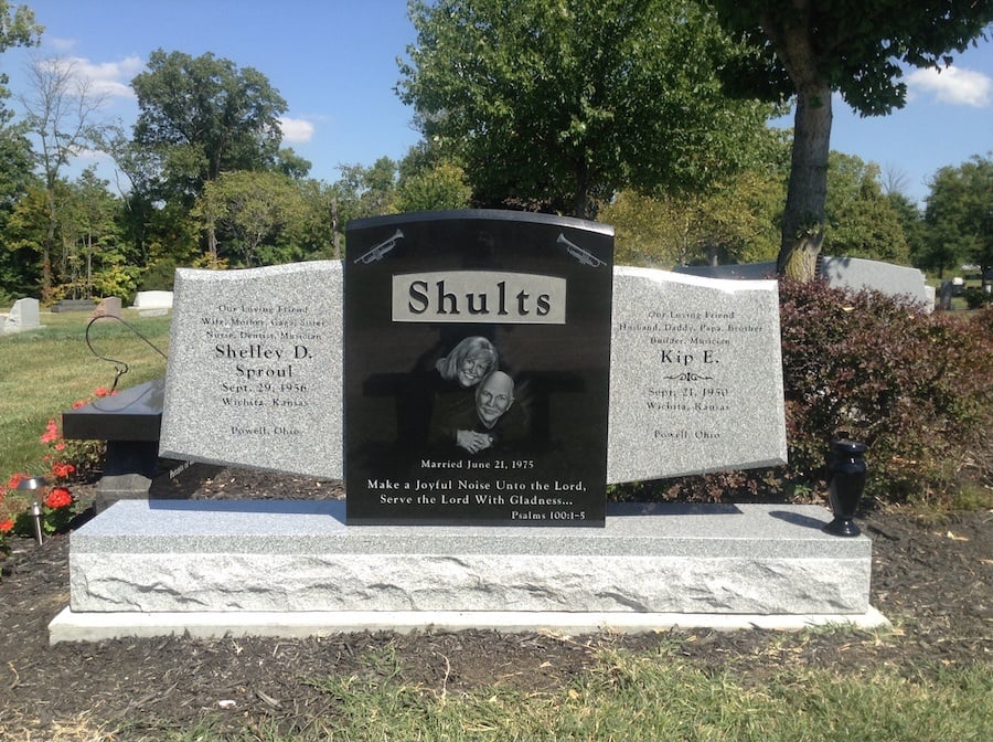 Shults memorial with quote