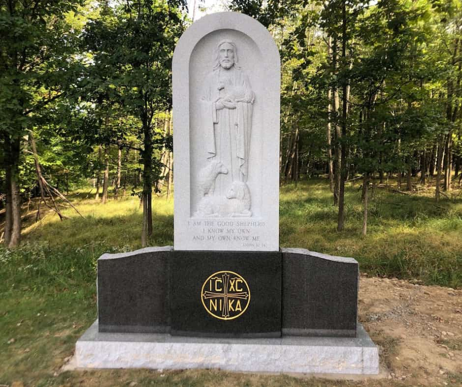 relocated catholic statue